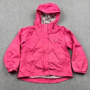 Columbia Jacket Girls 4/5 Magenta Pink OmniShield Hooded Zip Outdoor Windbreaker